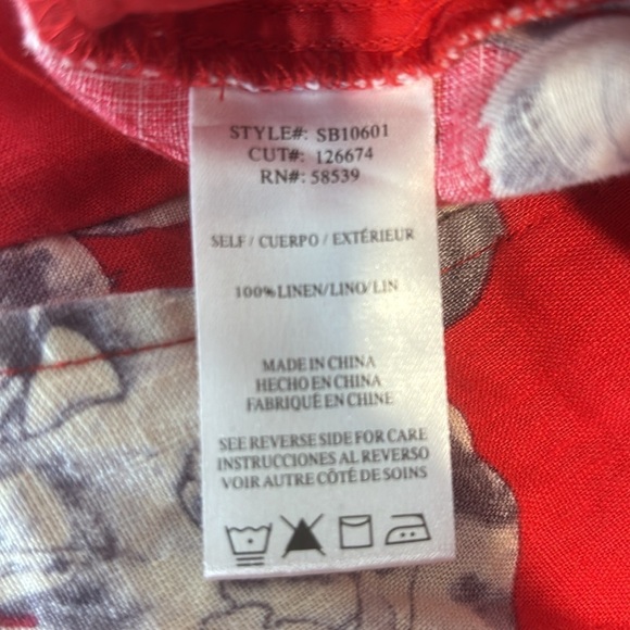 Kut from the Kloth Linen Hawaiian print shorts women size 6 - Picture 5 of 5